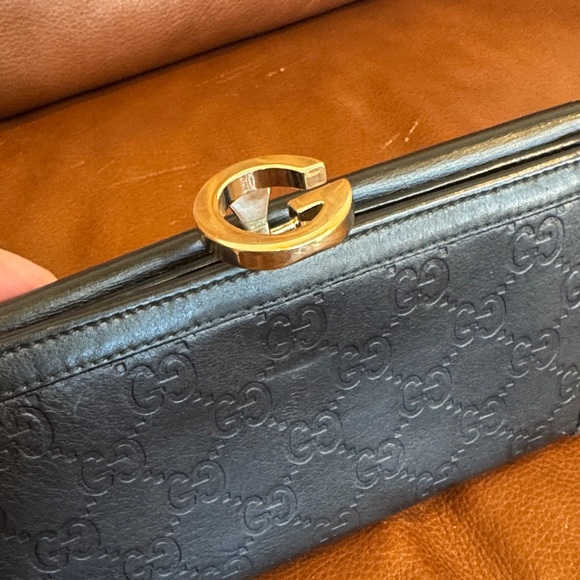 Gucci Black Guccissima Leather G Long Wallet - Picture 3 of 8